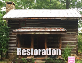 Historic Log Cabin Restoration  Gold Hill, North Carolina